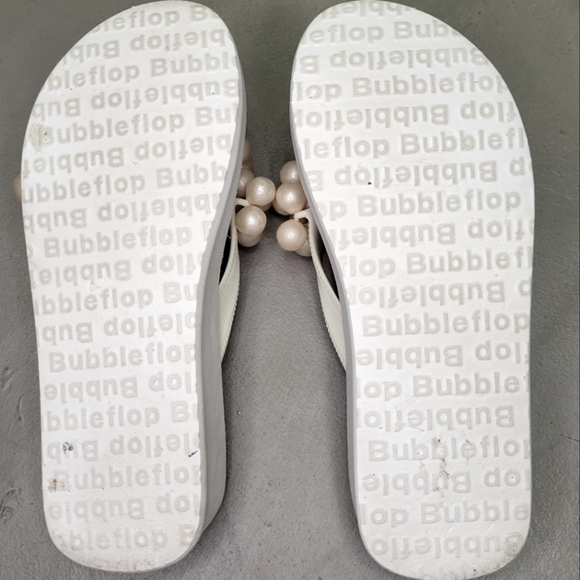 💍💎Platform Wedding Bridal Flipflops Women Size 6 [EUC] with Bubbles - Picture 10 of 17